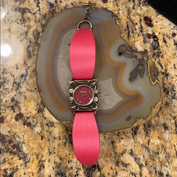 Charles Latour pink w leather band watch NIB - Picture 4 of 16